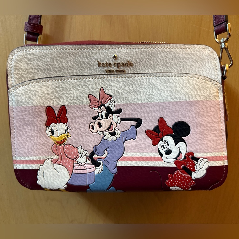 kate spade Multicolor Disney Character Crossbody Bag - Pink, White, Burgundy